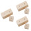 6Pcs Durable Wooden Cake Decorating Turnable Khaki Baking Bases 6