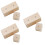 6Pcs Durable Wooden Cake Decorating Turnable Khaki Baking Bases 7