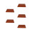 5Pcs Flexible Silicone Cake Roll Mat Brown Durable Home Baking Tool 8