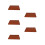 5Pcs Flexible Silicone Cake Roll Mat Brown Durable Home Baking Tool 9
