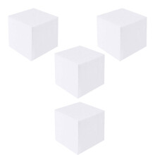 4 Sztuki Klocki Rzemieślnicze Kwadratowe Cegły 15 X 15 Cm Biały DIY