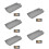 5Pcs Durable Grey Baking Trays for Oven Storage Reusable Kitchen Set 10