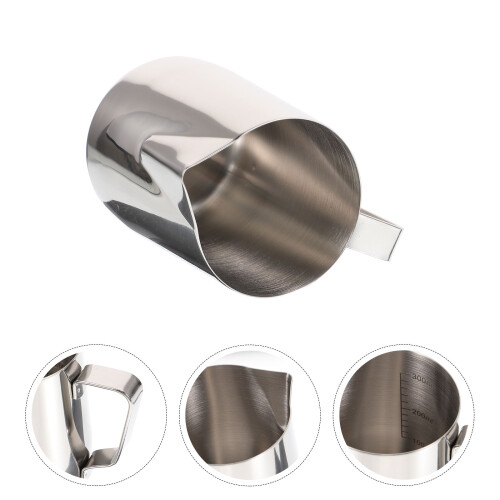 300ml diy lipstick heating cup with handle for wax melting, silver 2