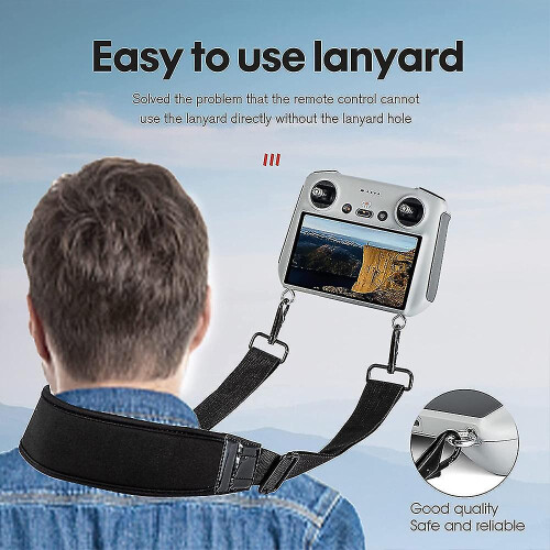 Adjustable Lanyard Strap compatible with DJI Mini 3 Pro Remote Controller, Double Layer Fabric with Cushion for Hands-Free Operation 2