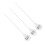 3Pcs White Stainless Steel Cake Tester Needle Easy-Clean Baking Tool 5