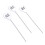 3Pcs White Stainless Steel Cake Tester Needle Easy-Clean Baking Tool 7