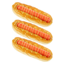 3Szt Trwały Model Chleba Hot Dog PU Wielokolorowy Do Restauracji