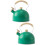 2Pcs Practical Green Stainless Steel Heating Kettle for Household Use 7