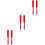6Pcs Red Silicone Spatula Heat Resistant Scraper for Kitchen Baking 4