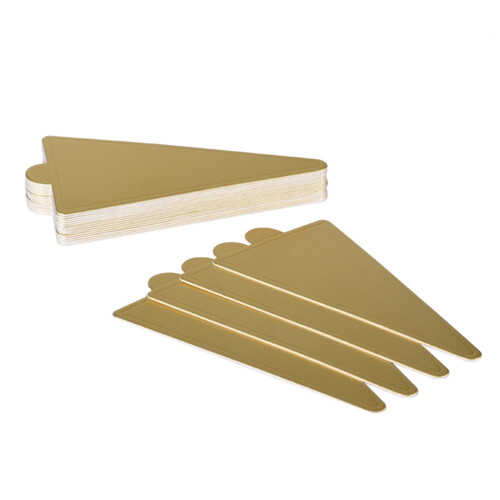 Triangle Mini Cake Pans Paper Golden 100pcs 2