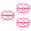 3Pcs Food Safe Pink Sugar Mold Cake Decor Tool for Baking 6