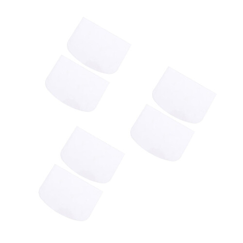 6Pcs White Plastic Cake Baking Scrapers Lightweight Kitchen Tools 1