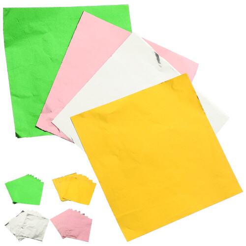 800Pcs Easy Wrap Assorted Color Aluminum Foil Candy Packaging Paper 1