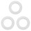3Pcs Practical Pizza Saucing Rings White Pc Material Pizza Pan Tools 2