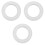 3Pcs Practical Pizza Saucing Rings White Pc Material Pizza Pan Tools 3