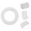 3Pcs Practical Pizza Saucing Rings White Pc Material Pizza Pan Tools 10
