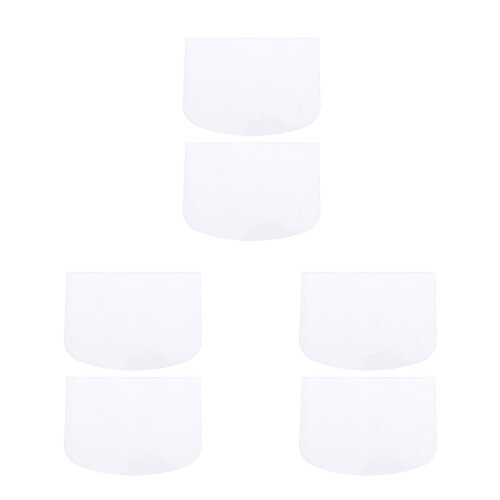 6Pcs White Plastic Cake Baking Scrapers Lightweight Kitchen Tools 2