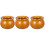3Pcs Orange Ceramic Stew Pots with Lids Durable Kitchen Soup Pots 6