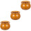 3Pcs Orange Ceramic Stew Pots with Lids Durable Kitchen Soup Pots 7