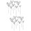 40Pcs Silver Heart Cake Inserts Lightweight Wedding Decor 9