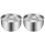 2Pcs Stainless Steel Soup Bowls with Lid Silver Durable Kitchenware 3