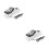 2Pcs White Electric Kitchen Sharpener USB Cutter and Scissor Tool 3