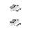 2Pcs White Electric Kitchen Sharpener USB Cutter and Scissor Tool 5
