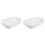2Pcs White Ceramic Baking Dish Double Handle Durable Oven Tray 3