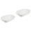 2Pcs White Ceramic Baking Dish Double Handle Durable Oven Tray 5
