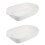 2Pcs White Ceramic Baking Dish Double Handle Durable Oven Tray 6