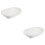 2Pcs White Ceramic Baking Dish Double Handle Durable Oven Tray 7