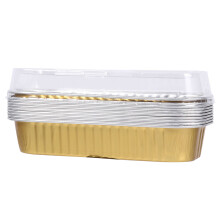 10St 200 Ml Rektangulära Aluminiumfolie Gräddbakslådor Engångs