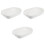 3Pcs Double Handle Ceramic Bakeware White Baking Dish for Oven Use 5