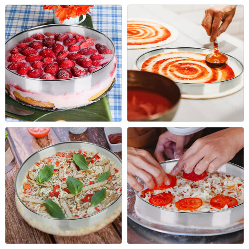 2St Rvs Pizza Saucing Rings Voor Gelijkmatige Verdeling 2
