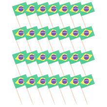100Szt Zielone Drewniane Cupcake Picks Dekoracje Na Imprezę