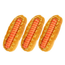 3St Färgglada Simulerade Hot Dog Bröd Plast Prop För Restaurang