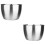 2Pcs Silver Multi-Purpose Cream Stirring Bowl Deep Kitchen Basin 7