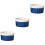 3Pcs Durable Blue Ceramic Dessert and Cooking Bowls 5