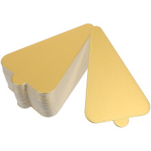 50Pcs Triangelkakan Underlägg Guld Papp För Mousse Småkakor Pizza