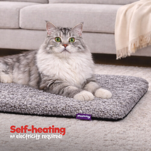 Petlicity Self Heating Pet Bed 60x45cm Grey 1