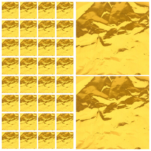 200Pcs Aluminum Foil Chocolate Wrappers Gold Candy Packaging Sheets 2