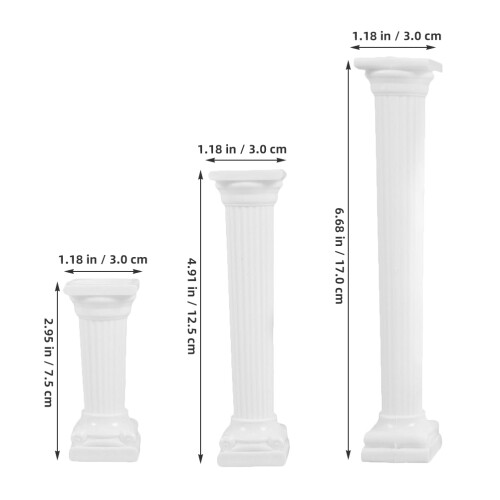 24pcs Roman Column Cake Stand Support Pillars Plastic 1