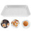 2Pcs Durable Aluminum Alloy Pizza Crisper Pan Oven Baking Tray 11
