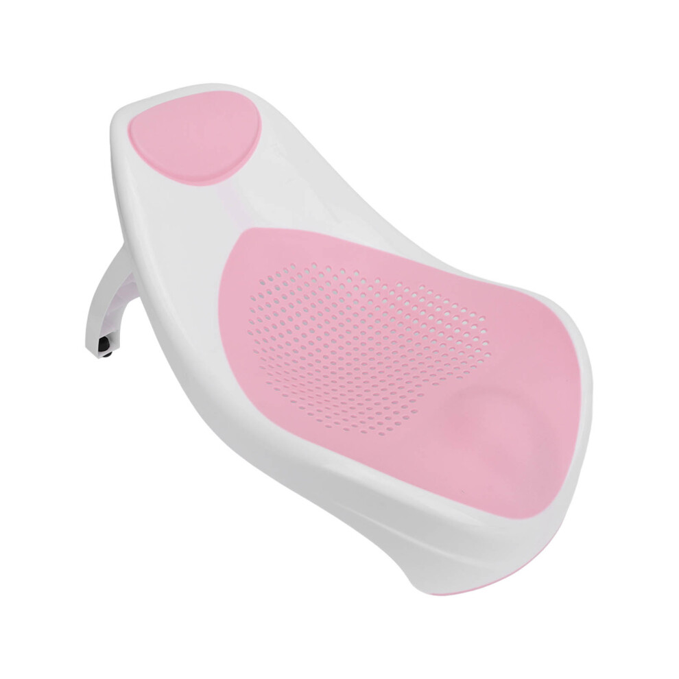 Foldable Baby Bath Support, Ergonomic Tpe & Pp Infant Bathtub Rack Pink