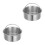 2Pcs Stainless Steel Steaming Egg Bowl with Handle for Home Use Silver 4