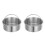 2Pcs Stainless Steel Steaming Egg Bowl with Handle for Home Use Silver 5