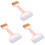 3Pcs Kitchen Rolling Pin Pink Plastic Wood Double Ended Dough Roller 4