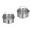 2Pcs Stainless Steel Steaming Egg Bowl with Handle for Home Use Silver 7