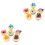 2Sets Safe PU Crafted Cake Molds Colorful Decorative Bread Crafts 3
