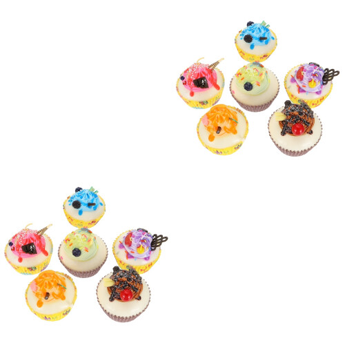 2Sets Safe PU Crafted Cake Molds Colorful Decorative Bread Crafts 2